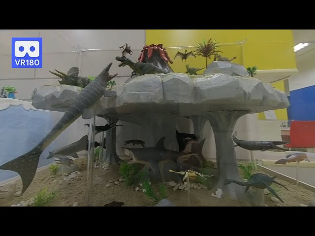 3D 180VR 4K Jurassic Dinosaur World T-rex vs Megatron & Pororo World