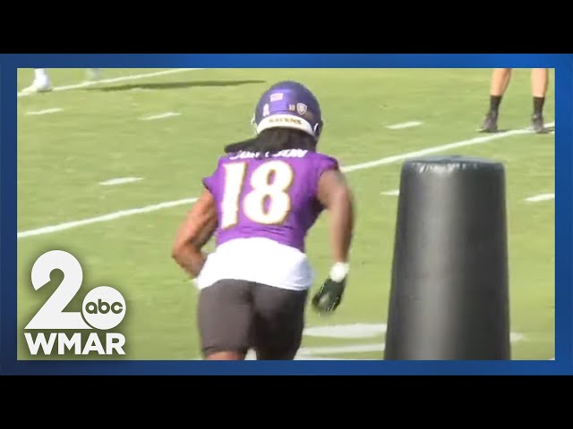 Diontae Johnson's first practice as a Raven, secondary is getting healthier