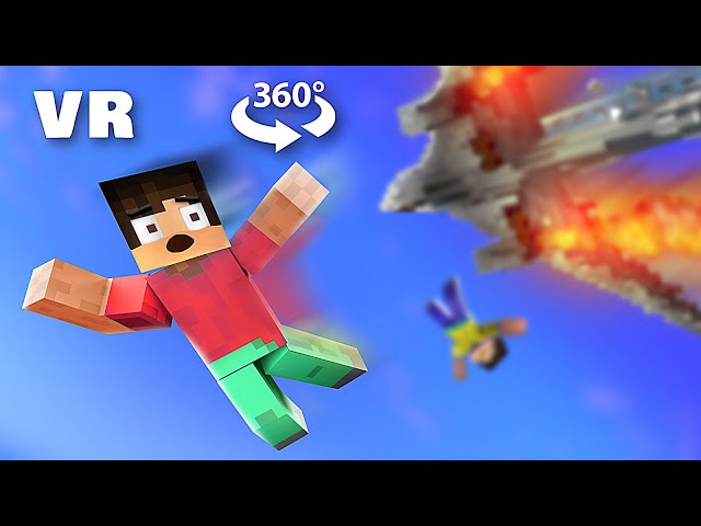 360° VR - Plane Crash (Minecraft Animation)