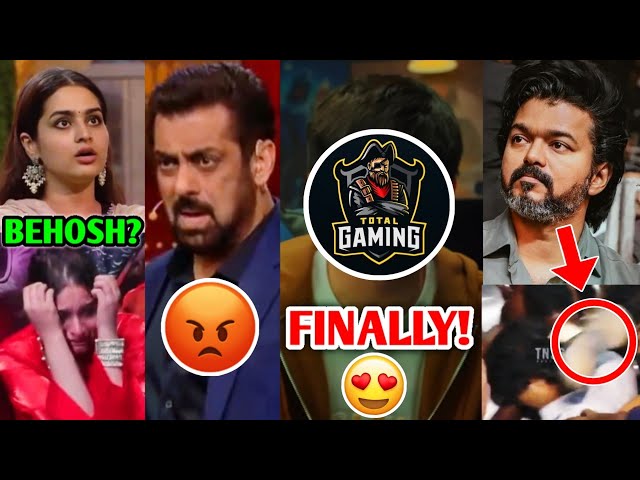 YouTubers Reaction to Total Gaming Face Reveal 😱🔥| Salman Khan & Ayesha, Vijay Thalapathy, R2h,Dhoni