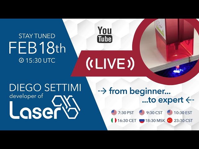 LaserGRBL live stream. Become a laser expert with the creator of LaserGRBL