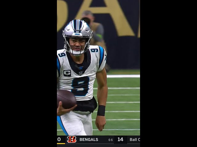 Bryce Young rushes for a 21-yard Gain vs. New Orleans Saints