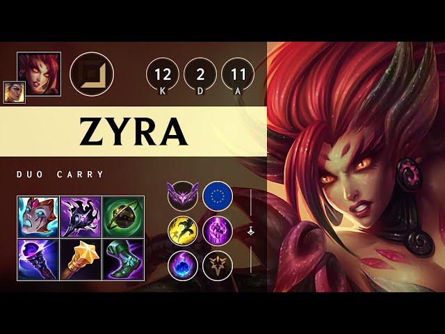 Zyra Carry vs Kai'Sa: Quadra Kill, Legendary - EUW Master Patch 14.22