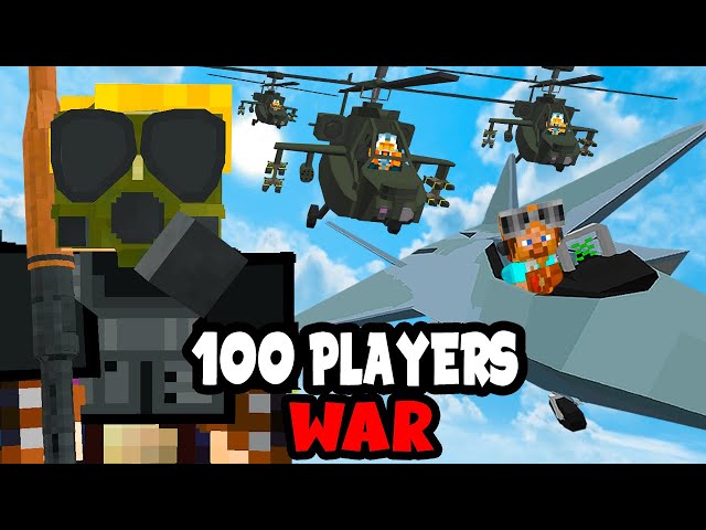 100 Players Simulate WAR in Minecraft...