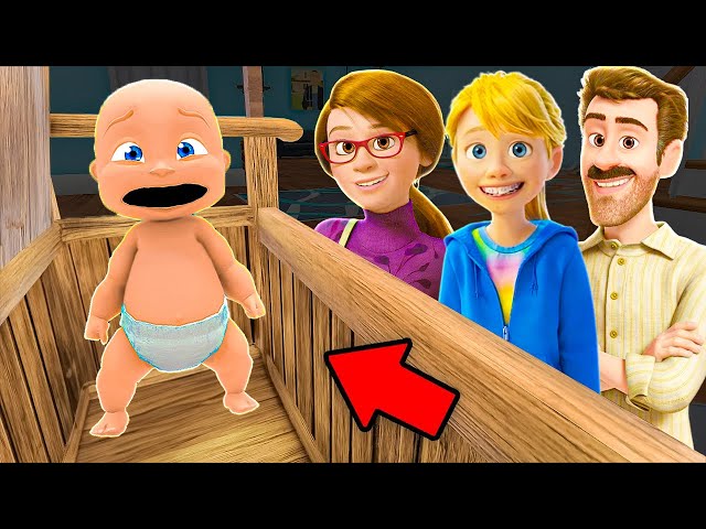 Baby and INSIDE OUT FAMILY Play Hide and Seek!