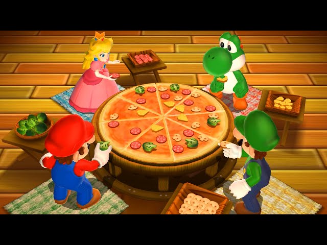 Mario Party 9 Step It Up - Peach Vs Mario Vs Luigi Vs Yoshi (Master Difficulty)