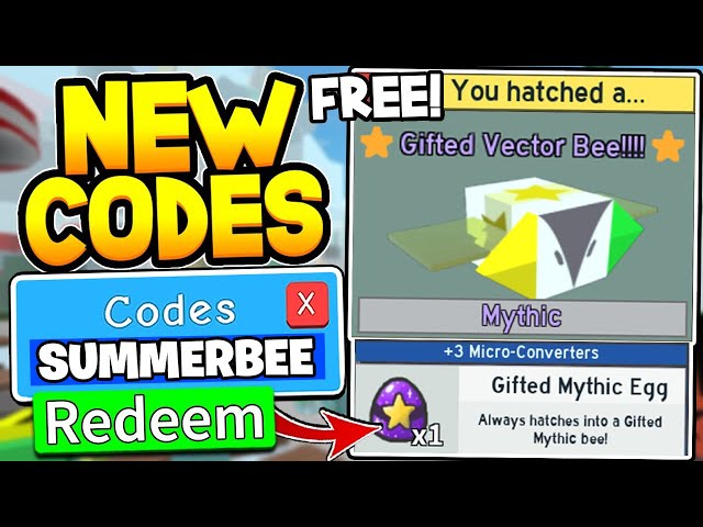 ALL 26 FREE SUMMER MYTHIC GIFTED EGG CODES IN BEE SWARM SIMULATOR Roblox