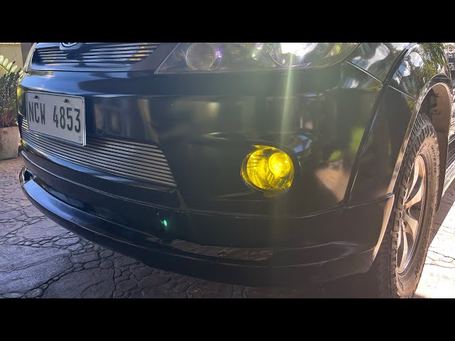 Yellow  LED projector fog lights for Toyota Fortuner from LD Lights Premium Automotive