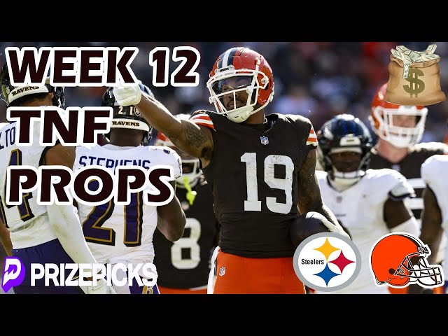 PRIZEPICKS NFL PICKS | WEEK 12 | THURSDAY NIGHT FOOTBALL | STEELERS BROWNS | NFL PLAYER PROPS PICKS