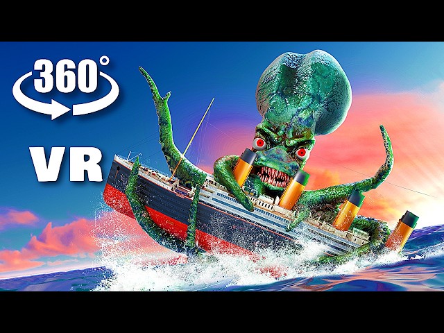 VR 360° GIANT KRAKEN ATTACKS the TITANIC