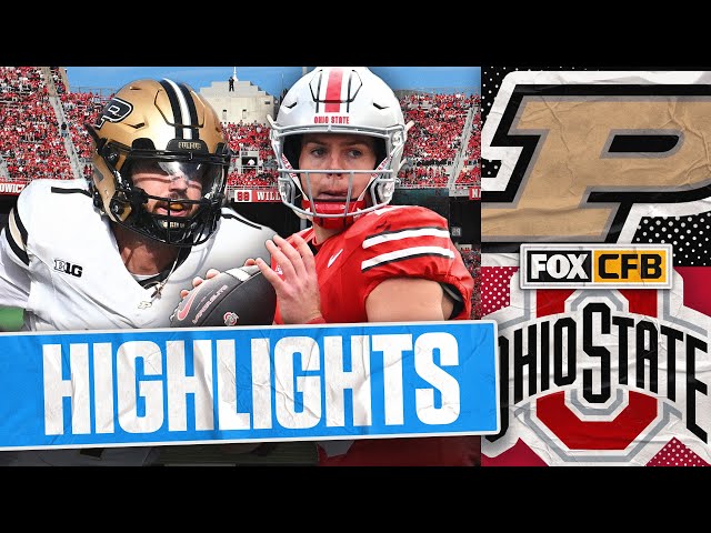 Purdue Boilermakers vs. No. 2 Ohio State Buckeyes Highlights | FOX College Football