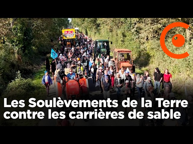 Extension d'une carrière de sable : manifestation des Soulèvements de la Terre à Saint-Colomban (44)