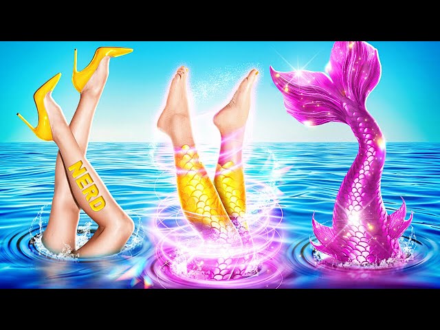 🌊✨ WoW! From Mermaid to Princess! Mermaid Beauty Makeover Hacks and Gadgets