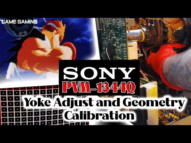 Sony 1344Q PVM Calibration Yoke Adjustment Geometry MiSTer RGB Gameplay Footage