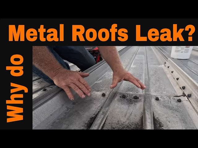 METAL ROOF SCREWS Leaking - 90% of metal roof leaks can be stopped with 1 tool and 1 man