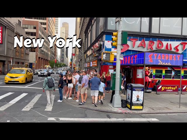 4k New York City - Walking From Columbus Circle To Times Square