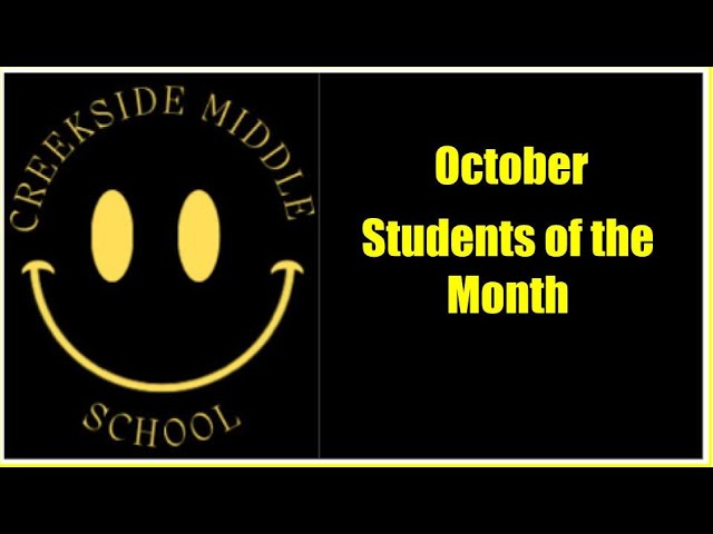 Student of the Month  October   Creekside