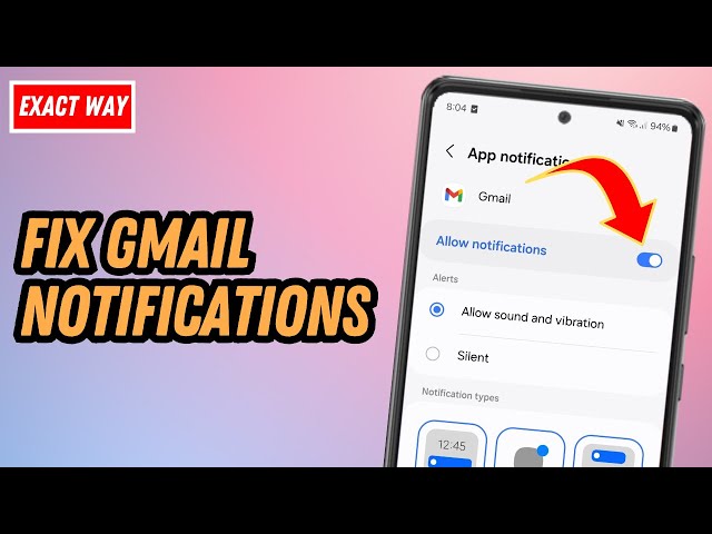 How To Fix Gmail Notifications Not Working Android 2024 [Fixed]