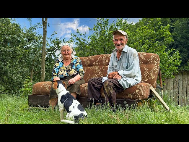 Secret of the happy old age of an elderly couple in a mountain village far from civilization