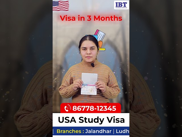 USA Study Visa in 95,000 | Heartiest Congratulations to Gunveen 🤩 #ibtoverseas #usastudyvisa