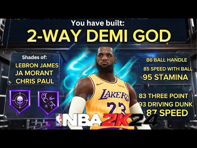 Best Iso Build NBA 2k24 GUARD BUILD New 2-Way Demi god Build is the Best Build in  NBA 2k24!