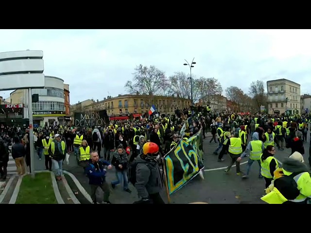 Gilet Jaune acte 9 Toulouse rond-point du professeur Jean Jacques Laffont