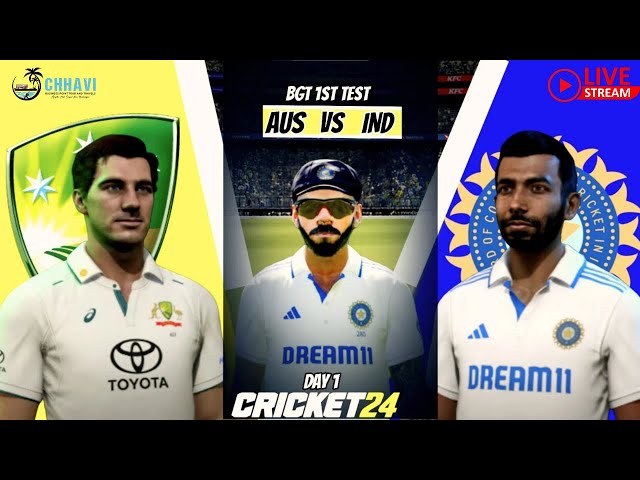 Cricket's BIGGEST Rivalry Aus vs Ind 1st Test Match Day 1 | Cricket 24  - CHHAVI TOUR AND TRAVELS