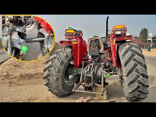 Loaded Tractor Hitted the Footpath and Tube Broke Down We Repaired It in Emergency on Road.