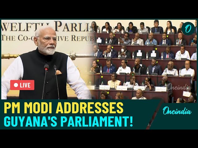 LIVE| PM Modi Guyana Speech| Historic Speech Delivered In Parliament| Watch here