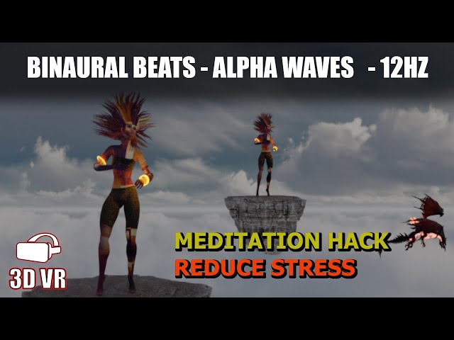 Increase Alpha Brain Waves Using Meditation Music W/ 12 hz Binaural Beats & Visual Stimulus.