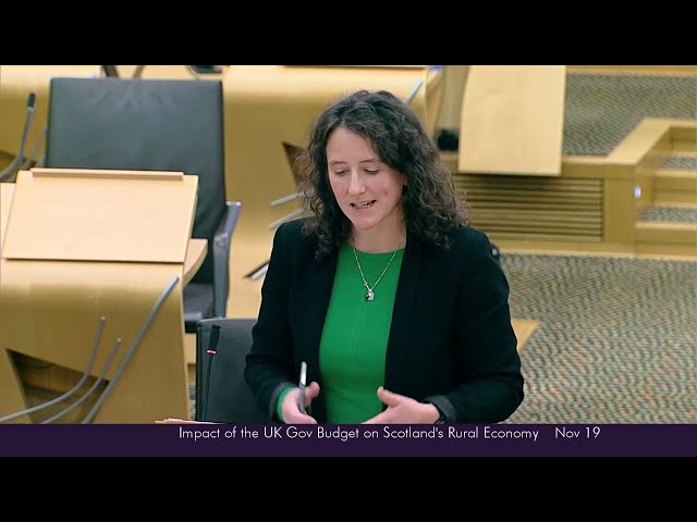 Debate: The Impact of the UK Government’s Budget on Scotland’s Rural Economy - 19 November 2024