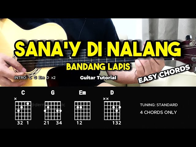 Sana'y Di Nalang - Bandang Lapis | Easy Guitar Chords Tutorial For Beginners (CHORDS & LYRICS)