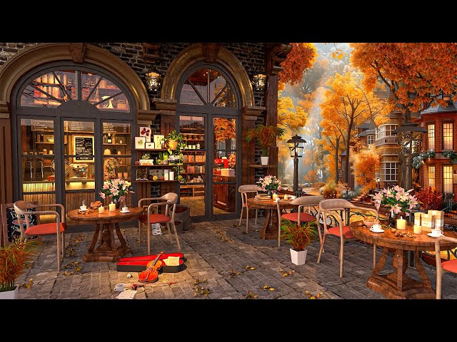 Relaxing Bossa Nova & Fall Jazz Music for a Wonderful Mood 🍂 Autumn Rooftop Coffee Shop Outdoor