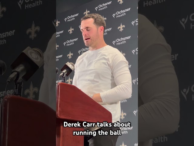 Derek Carr talks about running the ball #shorts #nfl