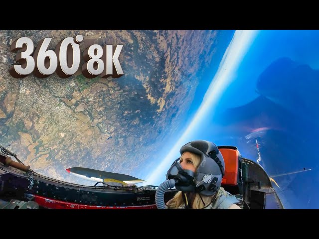 360° Extreme Fly Over Bay Area in HIGH G-FORCE Top Speed - Jet Fighter VR w/ Lt. Jessica Burch