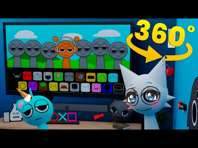 VR 360° - PRIVATE ROOM with Incredibox Sprunki! FUN MOD TIME! | FUNNY SPRUNKI | 4K Experience POV