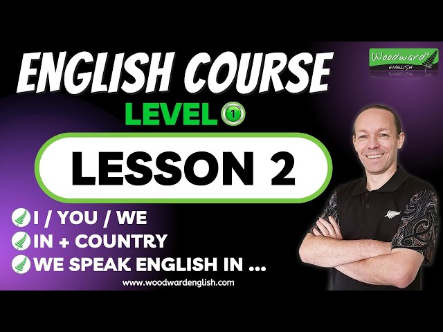 Learn English 🟢 Level 1 Lesson 2 🟢 We speak (language) + IN + (country)