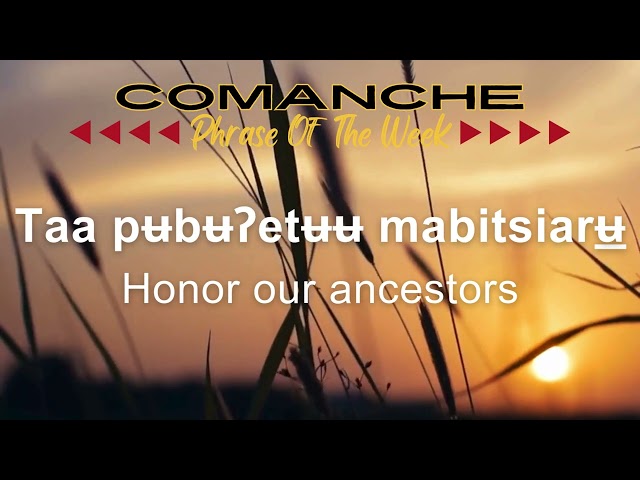 Comanche Phrase of the Week 11-1-24