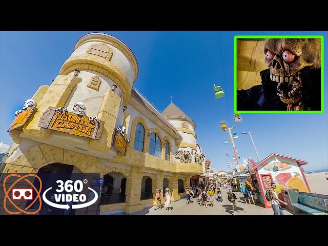 [5K 360] Haunted Castle Santa Cruz Beach Boardwalk Dark Ride - 360 POV