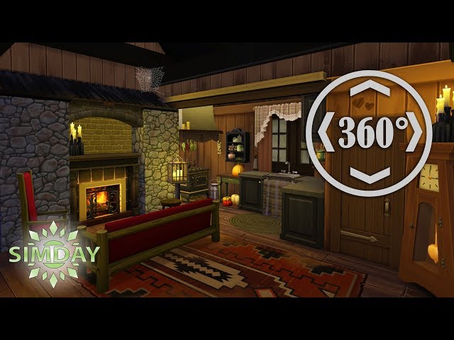 The Sims 4 360°: A Rainy Autumn Night in a Quaint Cabin