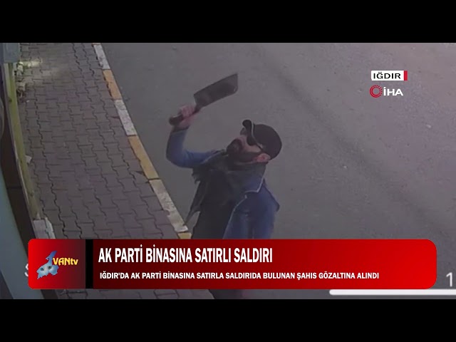 AK PARTİ BİNASINA SATIRLI SALDIRI