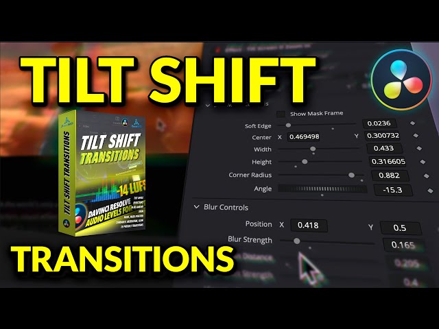 How to add Tilt Shift Transitions to DaVinci Resolve - drag and drop, customise, fast and easy.