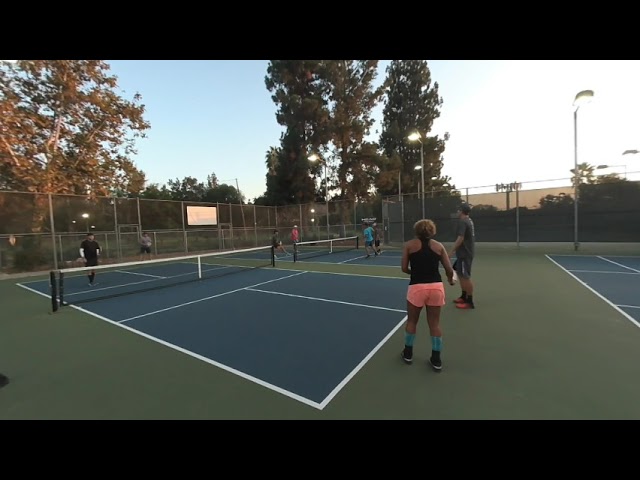 VR Twilight Pickleball VR180 Oculus Vuze 3D Jessie Irvine Jeff Warnick Arroyo Seco Short 4.5/50+