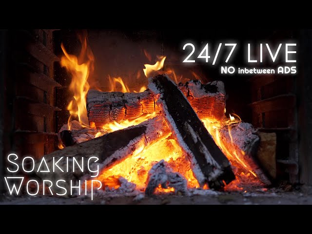 24 Hours of Christian Music to CALM Your Soul | Peaceful Music with Crackling Fire