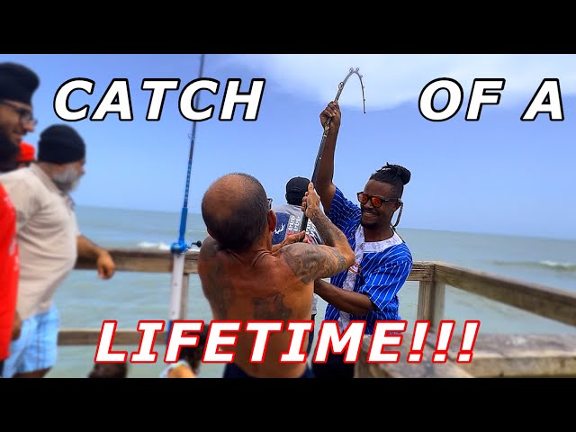 PIER FISHERMAN VS CATCH OF A LIFETIME | JETTY FISHING | RAW FOOTAGE