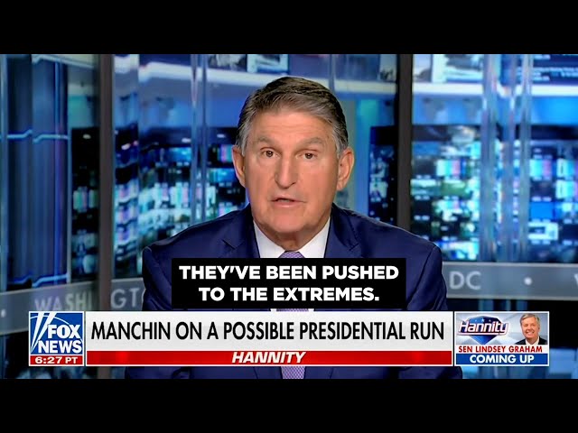 Joe Manchin on Hannity - People Feel Homeless Right Now