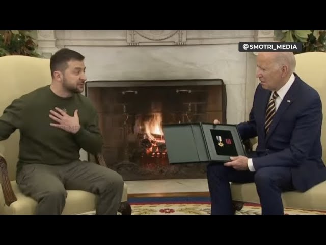 Zelensky's gift surprised Biden - "Ukrainian soldiers sent this to you"