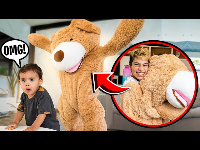 Giant TEDDY BEAR PRANK on BABY MILAN!!! (UNEXPECTED REACTION) | The Royalty Family