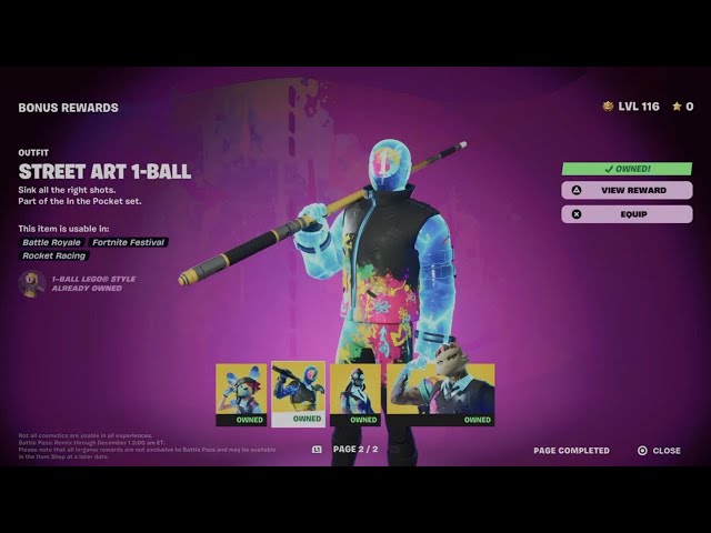 How to Unlock Street Art 1-Ball Skin Style in Fortnite | Bonus Rewards Page 2 | Battle Pass