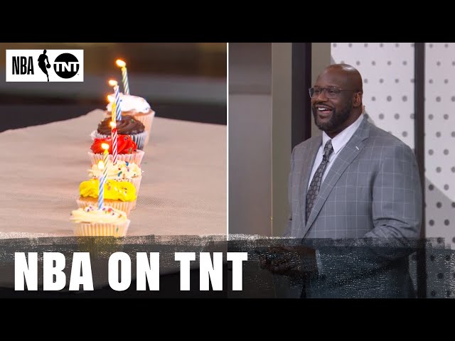 Shaq Had A Blast Trying To Blow Out His Birthday Candles With A Drone 🤣🥳 | NBA on TNT